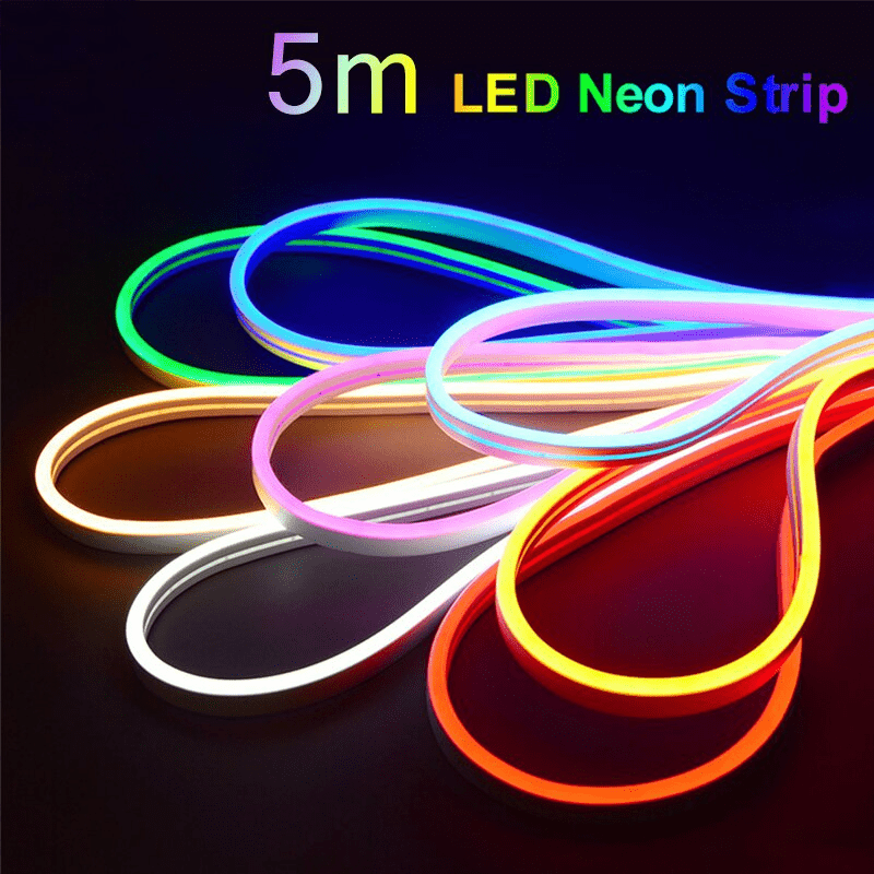 Neon Light Strip Led Flexible Silicone Set 2835 600 Lights Embedded Linear  Flexible Light Strip, For Indoor Outdoor Bedroom Decoration - Temu